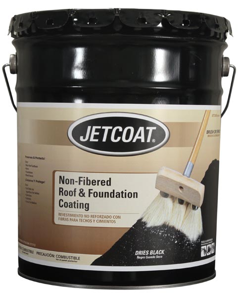 JETCOAT ® 63705 5 gal Pail Black Liquid Non-Fibered Roof and Foundation Coating