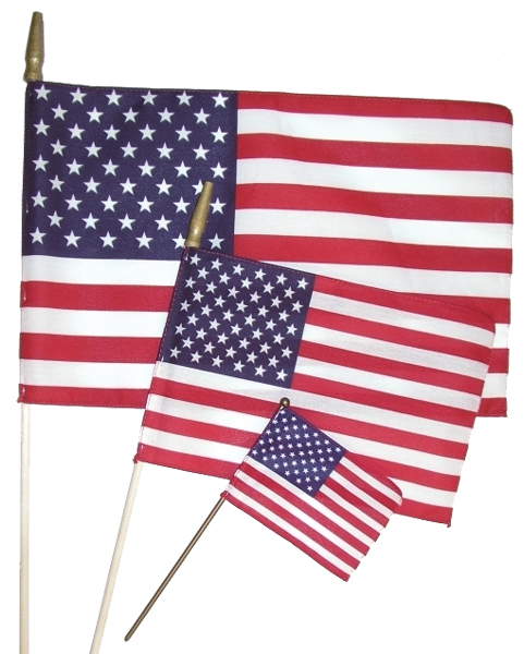 Valley Forge Flag R405 4 in 6 in Polycotton Hand American Flag