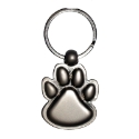 CB Enterprises 3578 Flat Split Ring Zinc Alloy Brushed Nickel Paw Key Chain