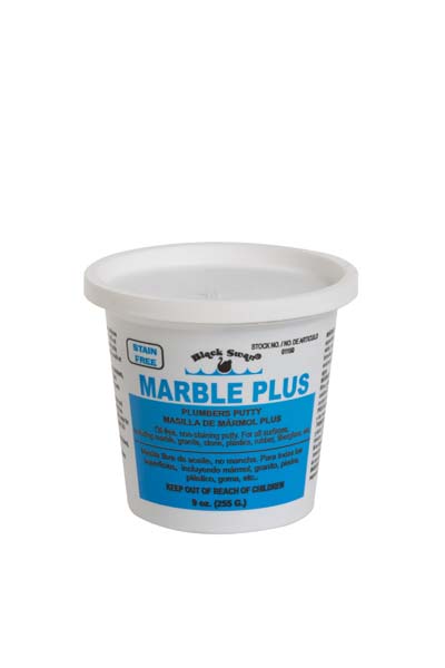 Black Swan 01190 9 oz 60-80% Hydrous Magnesium Silicate, 20-30% Polybutene Marble Plus Plumbers Putty