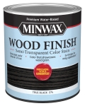 Minwax® Wood Finish® Water-Based Semi-Transparent Color Stain, True Black, 1 Quart