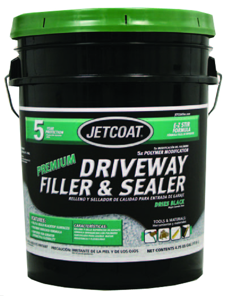 JETCOAT ® 25745 4.75 gal Pail Black Liquid Driveway Filler and Sealer