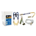 WERNER® K111-101 BaseWear Harness Reusable Roof Anchor Rope and Rope Grab Fall Protection Kit