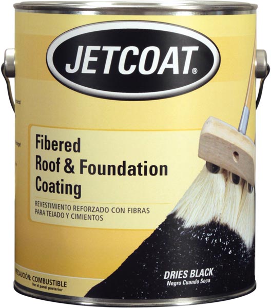 JETCOAT ® 62701 1 gal Pail Black Liquid Fibered Roof and Foundation Coating