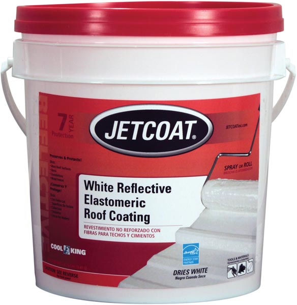 JETCOAT ® 66201 1 gal Pail White Elastomeric Base Reflective Elastomeric Roof Coating