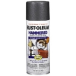 Rust-Oleum® STOPS RUST® 7214830 12 oz Gray Aerosolized Mist Hammered Spray Paint