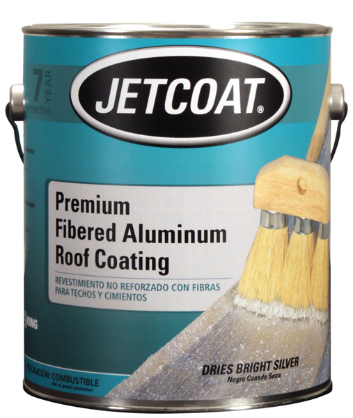 JETCOAT ® 65251 1 gal Pail Bronze to Silver Liquid Fibered Aluminum Roof Coating