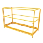 Metaltech-Omega I-CISGRJP 29-1/4 in x 69-3/4 in Yellow Poly Powder Coated Steel Guard Rail Kit