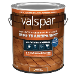 Valspar One-Coat Semi-Transparent Stain & Sealer, Redwood, 1 Gallon