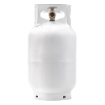 11 lb Steel Propane Tank Cylinder with Type 1 Overflow Protection Device Valve, Great for Camping, Fire Pits, Heaters, Grills, Overlanding, White