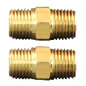 Milton® S-646 1/4 x 1/4 in MNPT Brass Hex Nipple