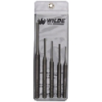 WILDE® PP5.NP/VP 3/32 in, 1/8 in, 5/32 in, 3/16 in, 1/4 in High Carbon Molybdenum Steel Natural Pin Punch Set