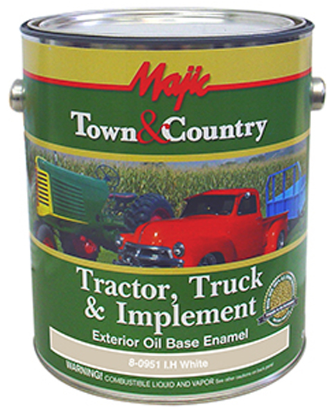 Yenkin-Majestic Majic Paints Town and Country 8-0951-1 1 gal Can International Harvester White Oil Base Exterior Enamel Spray Paint