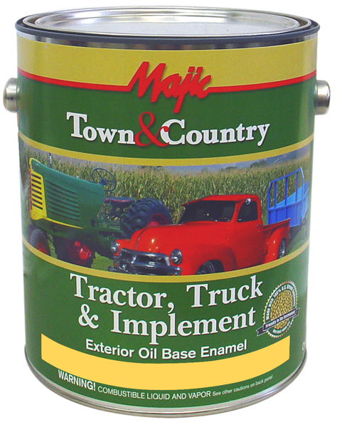 Yenkin-Majestic Majic Paints Town and Country 8-0952-1 1 gal Can New Holland Yellow Oil Base Exterior Enamel Spray Paint