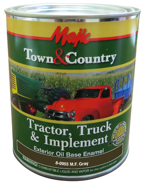 Yenkin-Majestic Majic Paints Town and Country 8-0955-2 1 qt Can Massey Ferguson Gray Oil Base Exterior Enamel Spray Paint