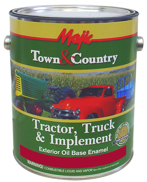 Yenkin-Majestic Majic Paints Town and Country 8-0956-1 1 gal Can New Holland Red Oil Base Exterior Enamel Spray Paint