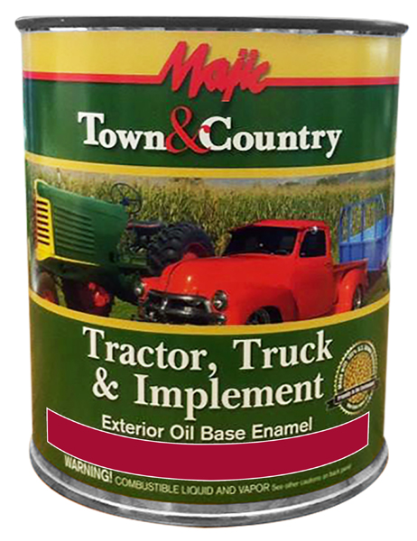 Yenkin-Majestic Majic Paints Town and Country 8-0956-2 1 qt Can New Holland Red Oil Base Exterior Enamel Spray Paint