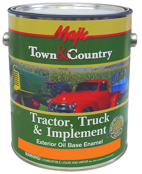 Yenkin-Majestic Majic Paints Town and Country 8-0958-1 1 gal Can Case Orange Oil Base Exterior Enamel Spray Paint