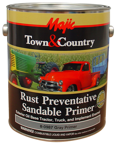 Yenkin-Majestic Majic Paints Town and Country 8-0987-1 1 gal Can Gray Primer Oil Base Exterior Enamel Spray Paint