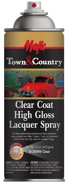 Yenkin-Majestic Majic Paints Town and Country 8-20999-8 11 oz Lacqr Clear High Gloss Exterior Enamel Spray Paint