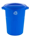 TI0028 32 gallon round blue recycle waste can