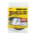 Shop-Vac® 90107 5 gallon Reusable Dry Filter Disc Cloth Filter with Mounting Ring