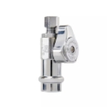 Brasscraft 1/2 x 1/4 in. Press x Compression Straight Supply Stop Valve in Chrome