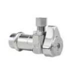 Brasscraft 1/2 x 1/4 in. Press x Compression Angle Supply Stop Valve in Chrome