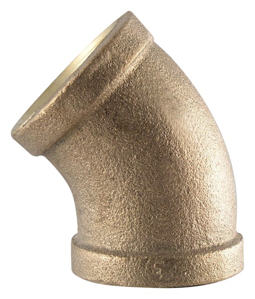 UNLBRE4-01 1/8 INCH BRONZE NO LEAD 45 FEET ELBOW