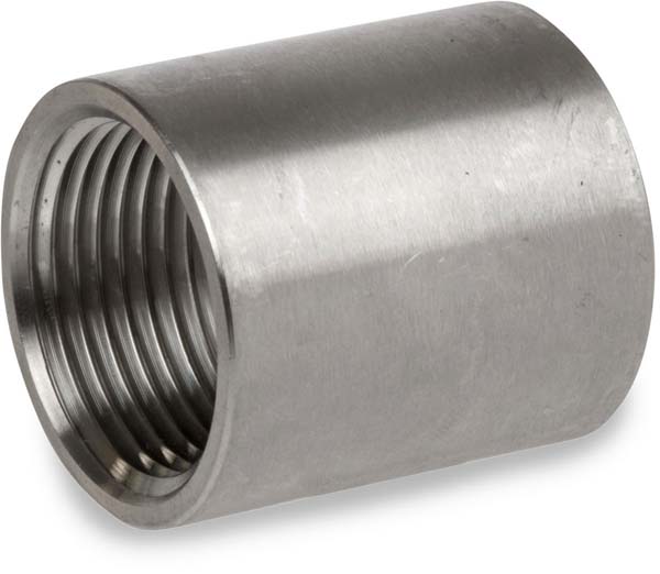 Smith-Cooper International SCI® S3014CP012B 1-1/4 in FNPT 304 Stainless Steel Lead-Free Full Coupling