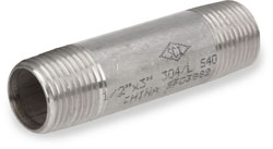 Smith-Cooper International SCI® S8344NI001050B 1/8 in MNPT 304/304L Stainless Steel Welded Pipe Nipple