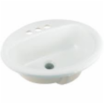 Mansfield China ALTO 251WHT 15-1/2 in x 10-1/8 in 1-5/8 in 4 in Self-Rimming Bathroom Sink