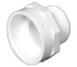 Charlotte Pipe PVC 00109 0800HA 1-1/4 in x 1-1/2 in MIP x Hub PVC DWV Male Adapter