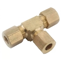 Anderson Metals 750084-060604 3/8 in x 3/8 in x 1/4 in Compression Brass Tube Reducing Tee