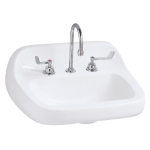 Mansfield China GRANDE ISLE 2018HBNSWHT 16 in x 10-5/8 in 1-3/4 in 4 in Bathroom Sink