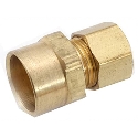 Anderson Metals 750086-0610 3/8 in x 5/8 in Sweat x Compression Brass Tube Adapter