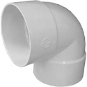 Normandy Products Company V-366 6 in Hub PVC Long Turn 90 deg Pipe Elbow