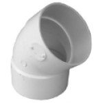 Normandy Products Company V-503 3 in Hub PVC 45 deg Pipe Elbow