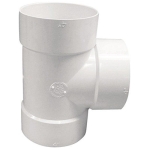 Normandy Products Company V-804 4 in Hub PVC Sewer Tee