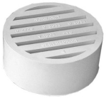 Normandy Products Company V-1804 4 in White PVC Sewer Drain Grate