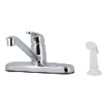 Homewerks Faucets LDR 012 12325CP 1 Handle Non-Metallic Kitchen Faucet