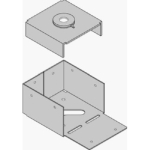 MiTek® PA66-TZDP 6 x 6 in 5-1/2 in 5-1/2 in 4-Slide Post Anchor