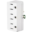 Leviton® 002-00698-00W 125 V 15 A 2 Pole Triple Tap Outlet Adapter