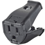 Leviton® 000-3W102-00E Black 5-15R Clamptite Hinged Cord Outlet Connector