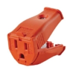 Leviton® 003-3W102-0OR 2 Pole Orange 3 Conductor Clamptite Hinged Cord Outlet Connector