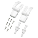 Keeney Plumb Pak PP835-34 White All Nuts and Washers Plastic Straight Leaf Universal Toilet Seat Hinge