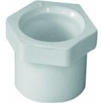 Charlotte Pipe PVC 02107 1200HA 1-1/2 in x 1-1/4 in Spigot x Slip PVC Pipe Reducer Bushing