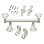 Keeney Plumb Pak PP835-36 White Rust Proof Bolts, Nuts and Wood Screws Plastic Standard Pattern Toilet Seat Hinge