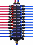 Viega ManaBloc 49630 1 in x 5/8 in NPSM 8 in Width x 33.92 in Length x 3 in Height Polysulfone Distribution Manifold