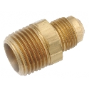 Anderson Metals 754048-0404 1/4 in x 1/4 in Flare x MPT Brass 45 deg Flared Half Union